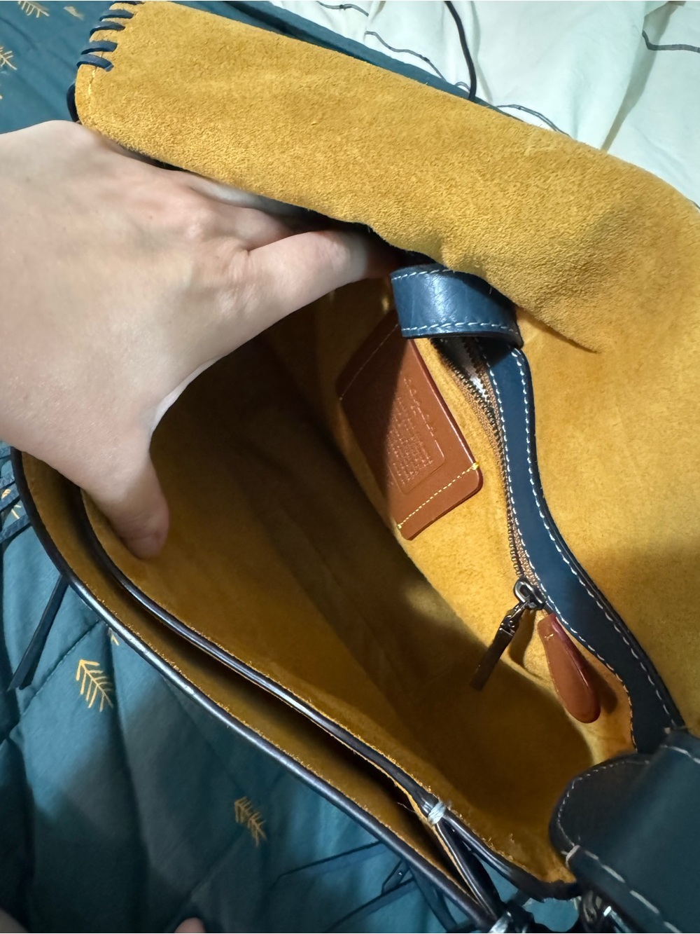 Coach Saddle Bag 20115 Whipstitch/Whiplash in Mineral Teal - Picture 12 of 16